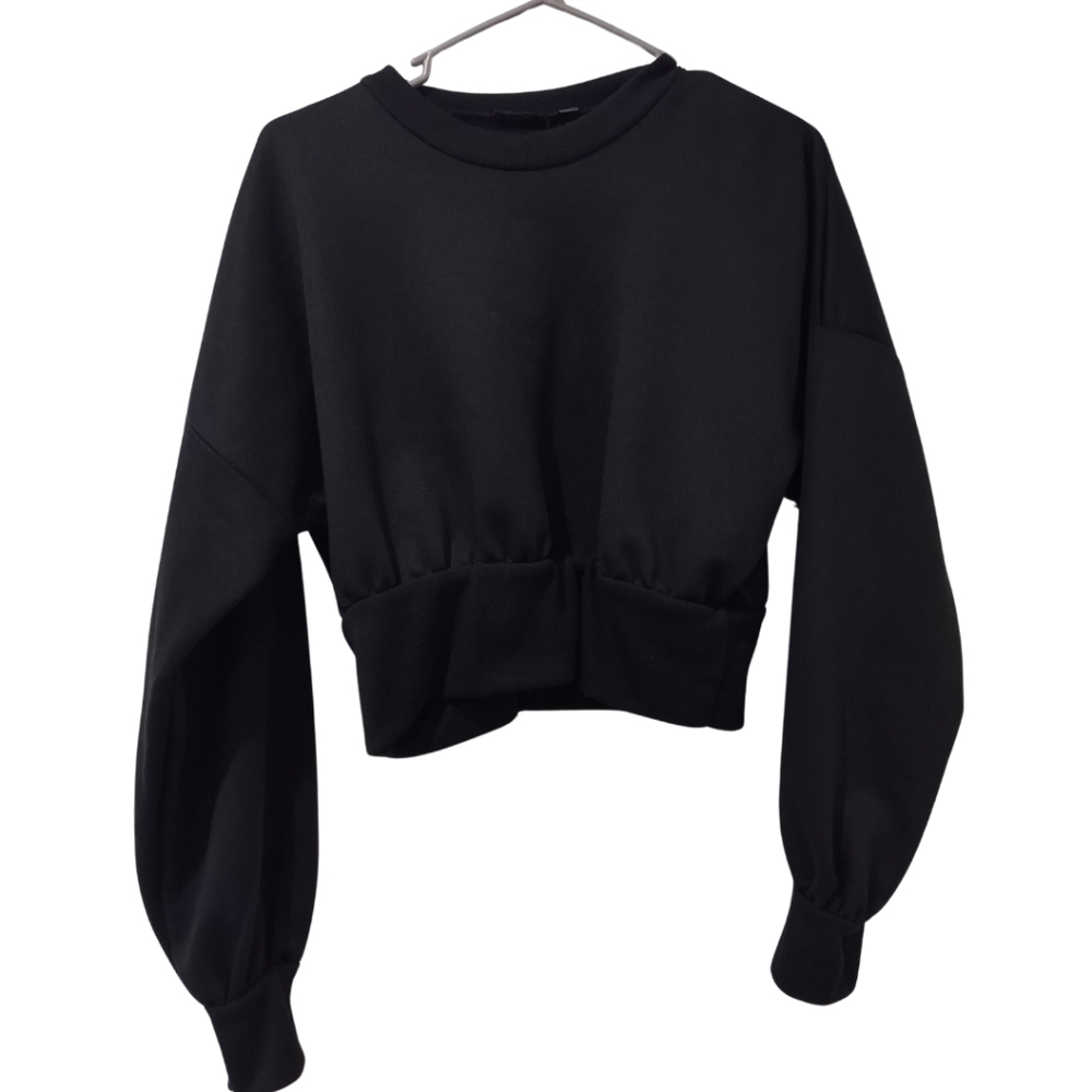 Boohoo Petite Balloon Sleeve Sweatshirt (Size 10)
